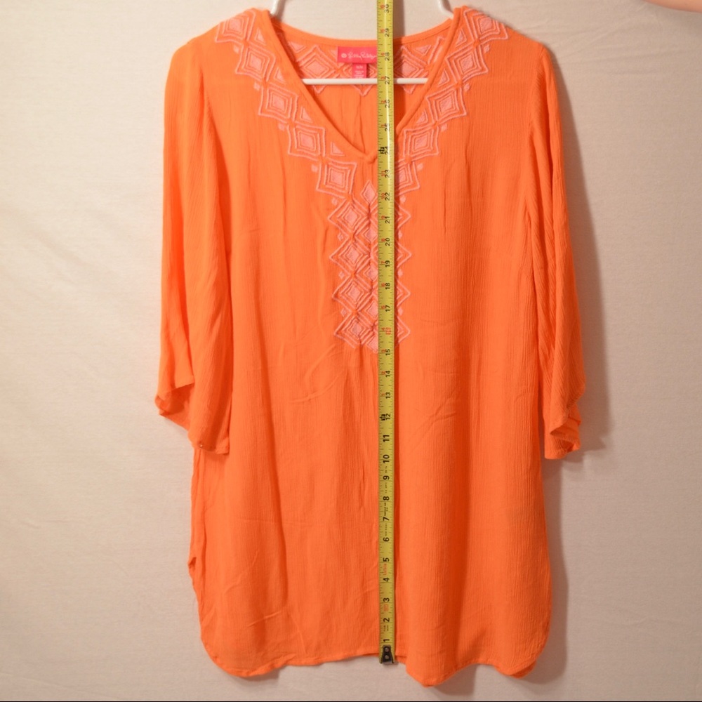 Lilly for Target Embroidered Cover Up, Coral - Picture 6 of 7